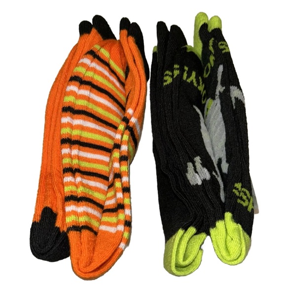Hallmark Halloween Crew Socks 4 Pair Women 4-10 Black Orange w Mummy Jack O' NEW - Picture 5 of 8
